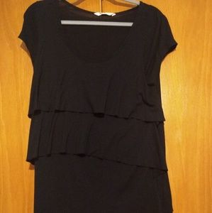 Old Navy Ladies Black Three Tier Layer Top